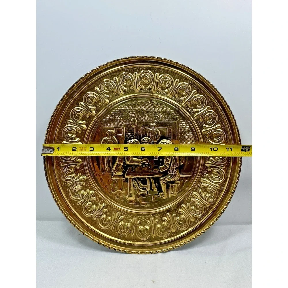 Vintage Peerage Brass Wall Hanging Plaque 12